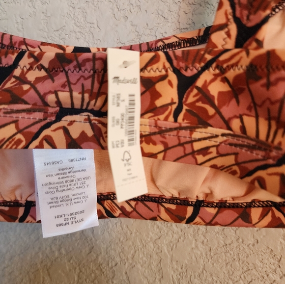 Madewell Second wave Balconette bikin top size Small New with tags - Picture 5 of 5